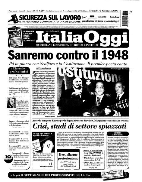 Italia oggi : quotidiano di economia finanza e politica